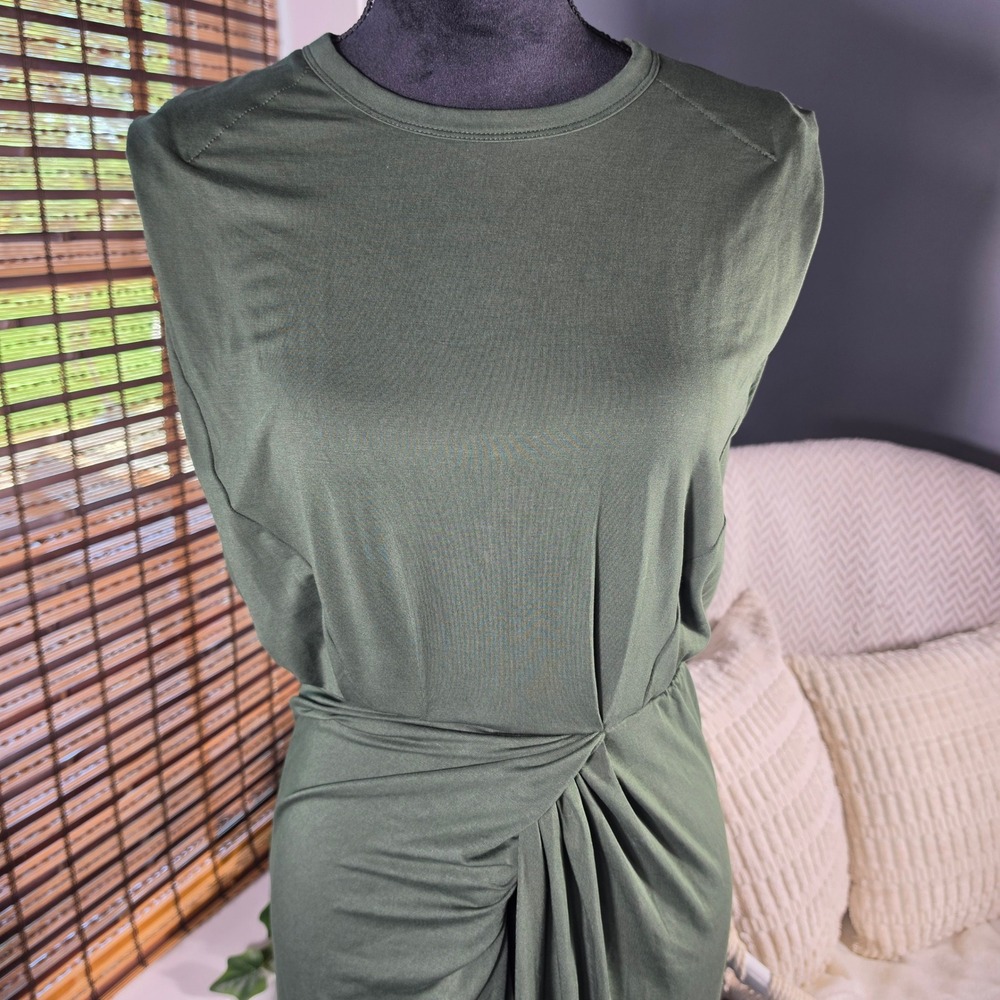 Elan Green Twist Front Maxi Dress Small NWT Bloomingdales Elegant Resort